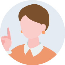 人差し指を立てて納得している様子の女性のイラスト